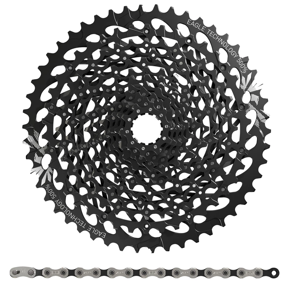 SRAM GX Eagle Kit D'usure Cassette XG-1275 + PC GX Eagle Chaîne 12 Vitesses 3 SRAM GX Eagle Kit D'usure Cassette XG-1275 + PC GX Eagle Chaîne 12 Vitesses