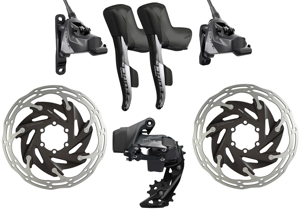 SRAM Force ETap® AXS Groupe De 1x12 Vitesses HRD 6 Trous Disc 3 SRAM Force ETap® AXS Groupe De 1x12 Vitesses HRD 6 Trous Disc