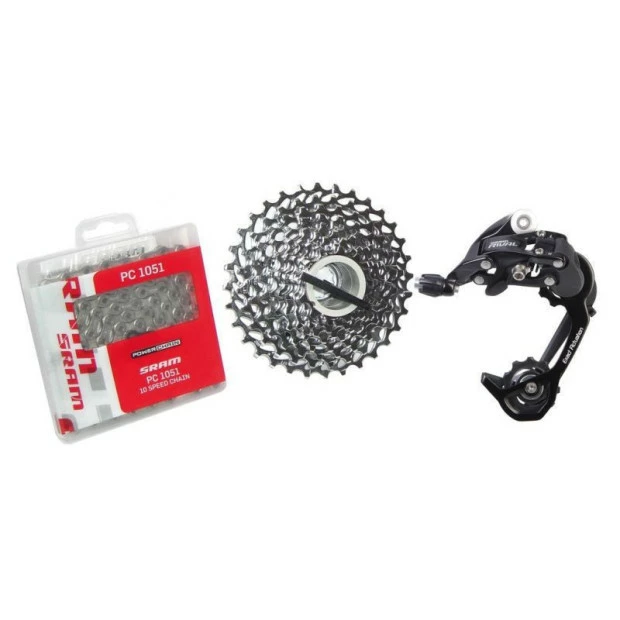 Dérailleur Arrière SRAM Rival + Chaîne PC 1051 + Cassette PG 1050 (11/32) 3 Dérailleur Arrière SRAM Rival + Chaîne PC 1051 + Cassette PG 1050 (11/32)